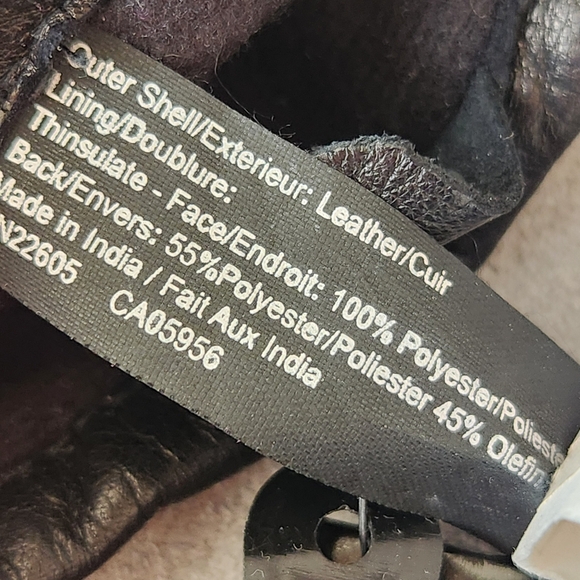 Isotoner gloves women's S black leather Thinsulate 3M lining classic new $60 - Picture 9 of 10